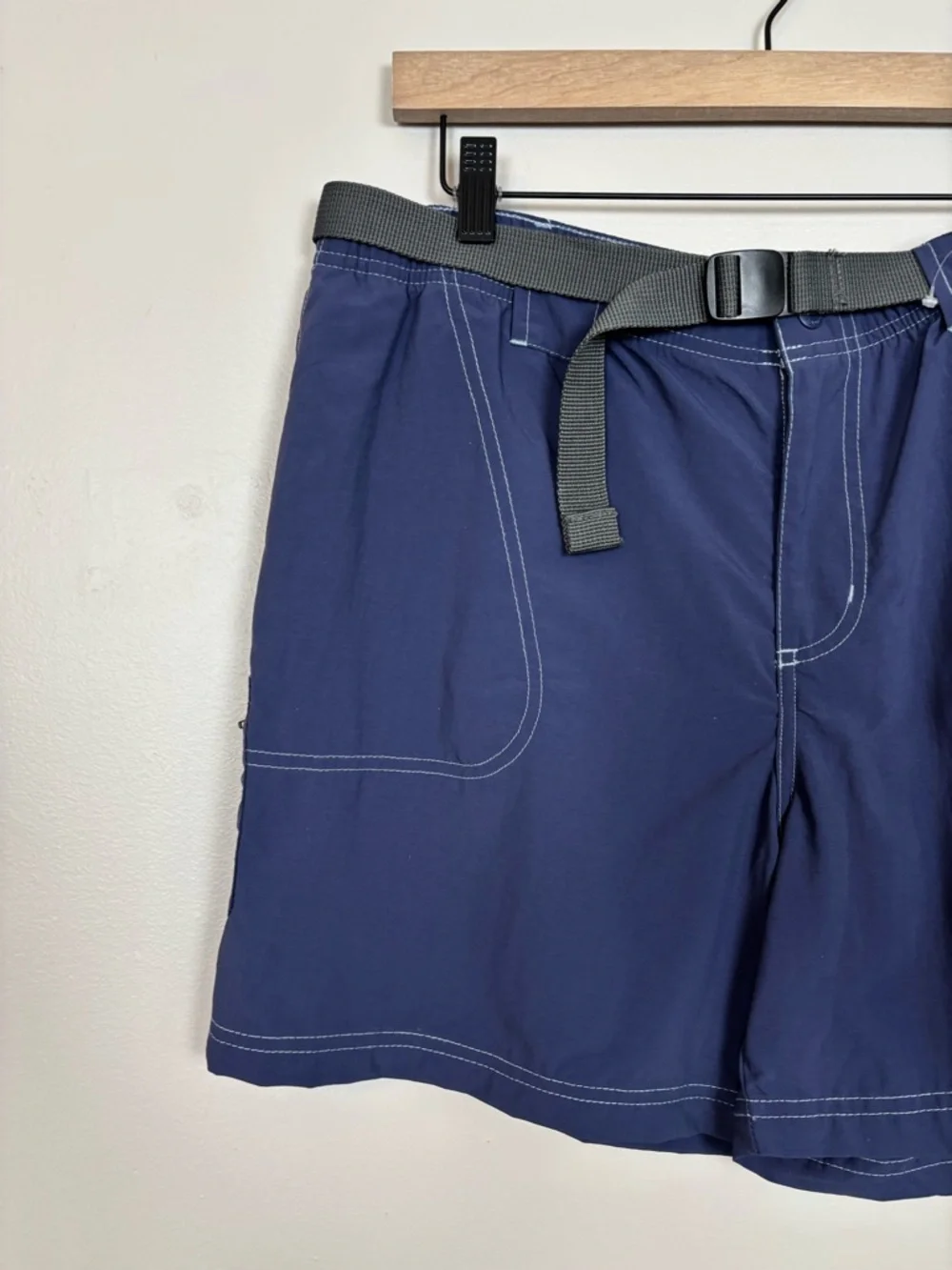 Columbia Womens Sandy River Cargo Shorts Womens XL Blue Belted UPF 30 Hiking